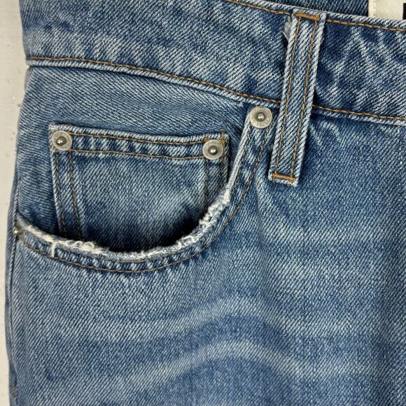 Reformation Womens Straight & Long Denim Jeans Aegean Wash Button Fly Size 26 - Picture 10 of 12